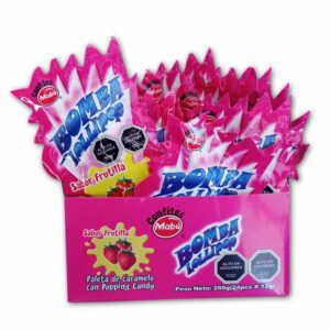 Bomba Lollipop x24 Sabor Frutilla Display