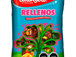 caramelo envuelto frutal relleno