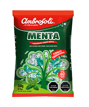 caramelo envuelto menta